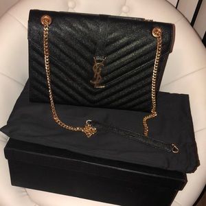 💎YSL Black Large Classic Chain Bag